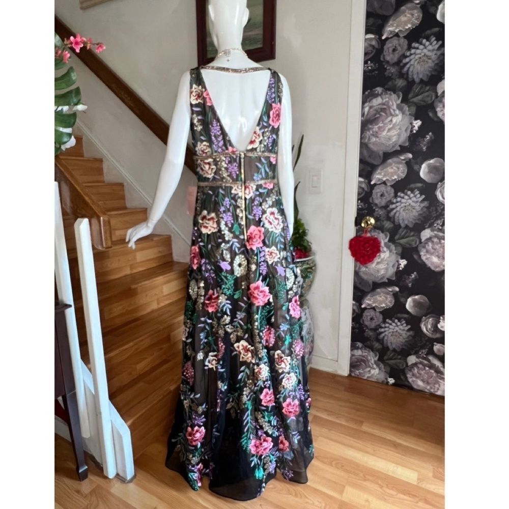 BHLDN Black Floral Embroidered Maxi Dress - Picture 6 of 7